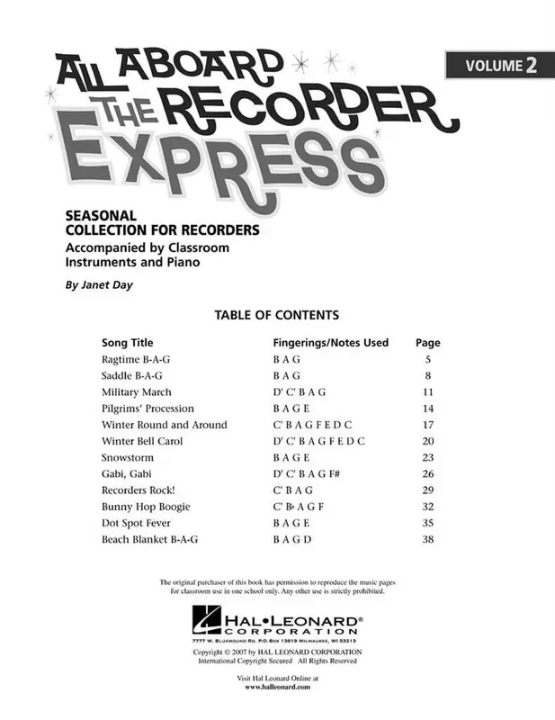 All Aboard The Recorder Express – Volume 2