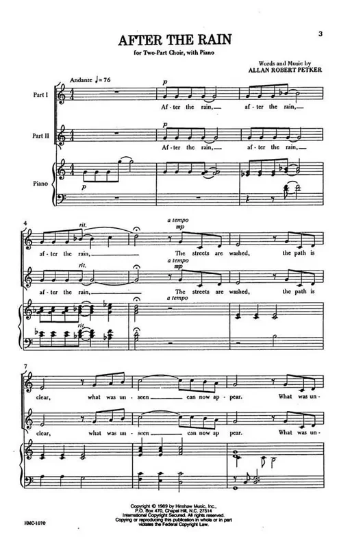 Allan Robert Petker After The Rain (Arr. Allan Robert Petker) Frauenchor mit Klavier/Orgel