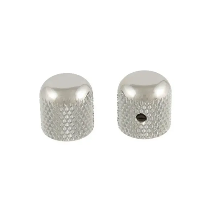 Allparts dome knobs, nickel, 2pcs