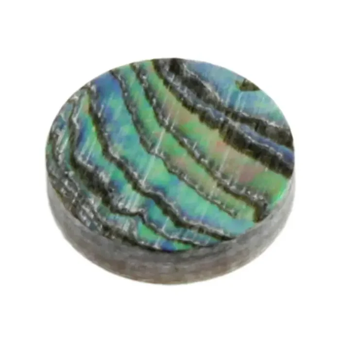 Allparts green abalone inlay dots, quarter inch (6.35mm), 12 pcs