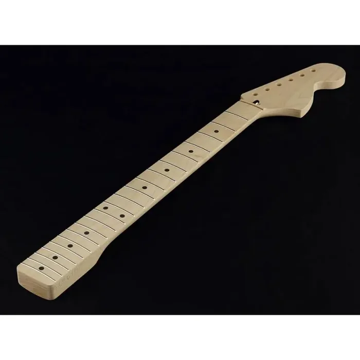Allparts large headstock Stratocaster neck, maple, 7,25″ radius, 21 tall frets, sanded/unfinished