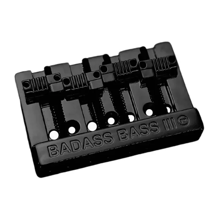 Allparts Leo Quan Badass III 4-string bass bridge, grooved saddles, black