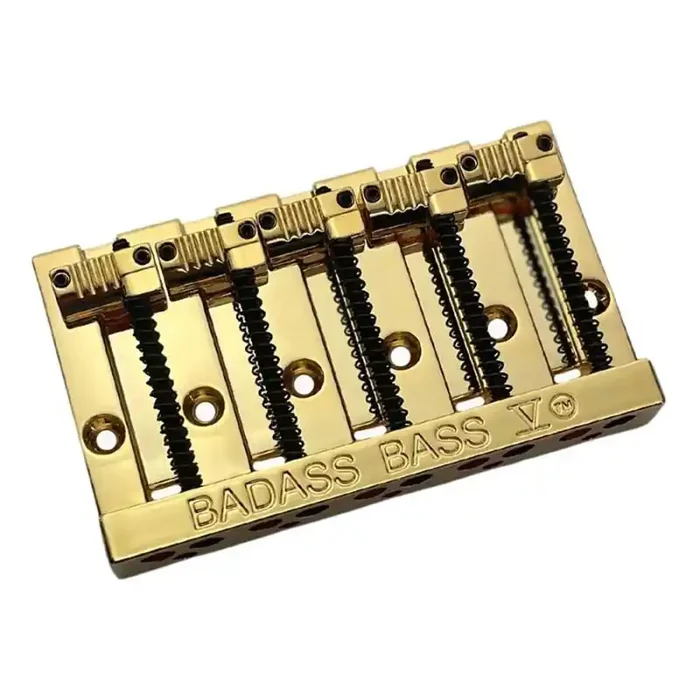 Allparts Leo Quan Badass V 5-string bass bridge, grooved saddles, gold