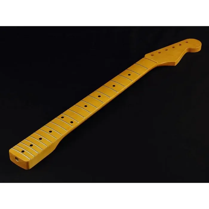 Allparts neck for Stratocaster , maple, 10″, 21 tall frets, vintage tinted nitrocellulose finish