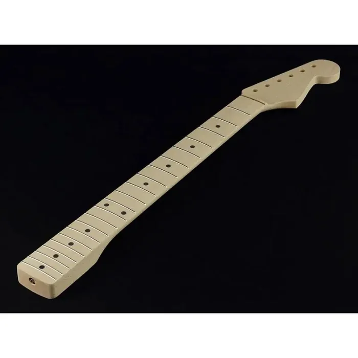 Allparts neck for Stratocaster , profile V, maple fretboard, 7,25″, 21 vintage frets, sanded/unfinished