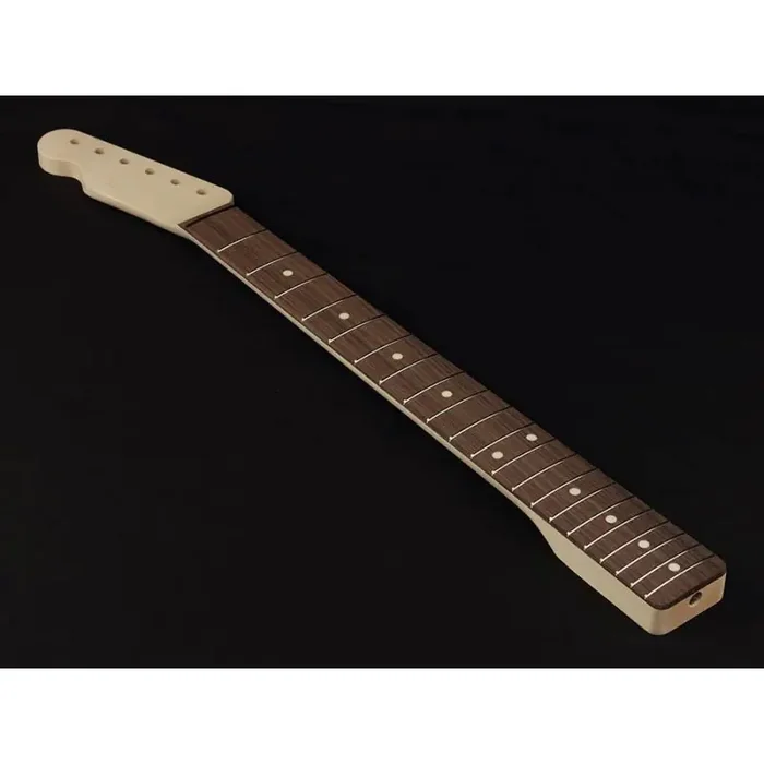 Allparts neck for Telecaster , left handed, rosewood fretboard, 12″, 21 vintage frets, sanded/unfinished