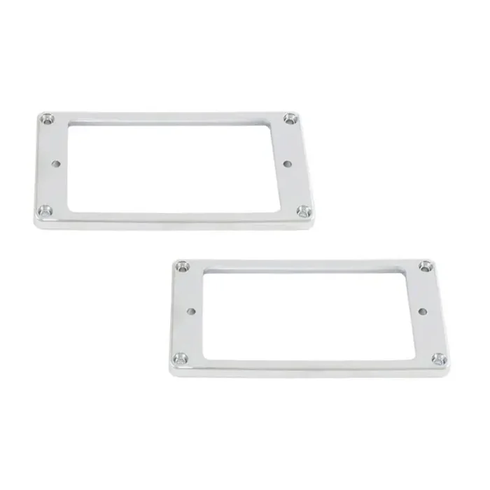 Allparts pickup rings, flat profile, humbucking, chrome, 2pcs