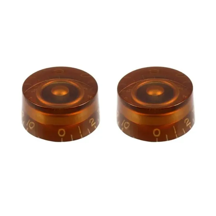 Allparts speed knobs, vintage style, amber, 2pcs