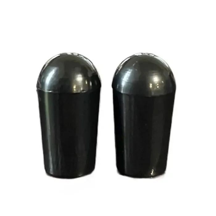 Allparts switch tip, screw-on for USA toggle switches, black, 2pcs