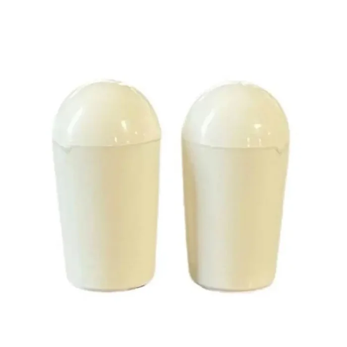Allparts switch tip, screw-on for USA toggle switches, white, 2pcs