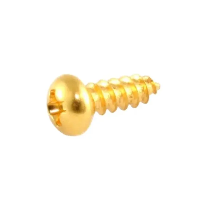 Allparts truss rod cover screws, gold, 8pcs