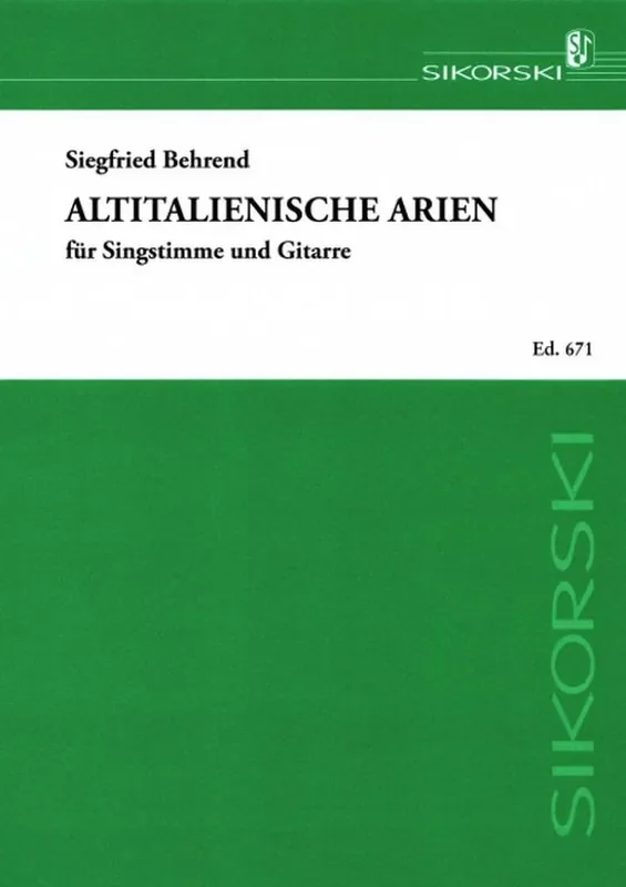Altitalienische Arien Gesang mit Gitarre