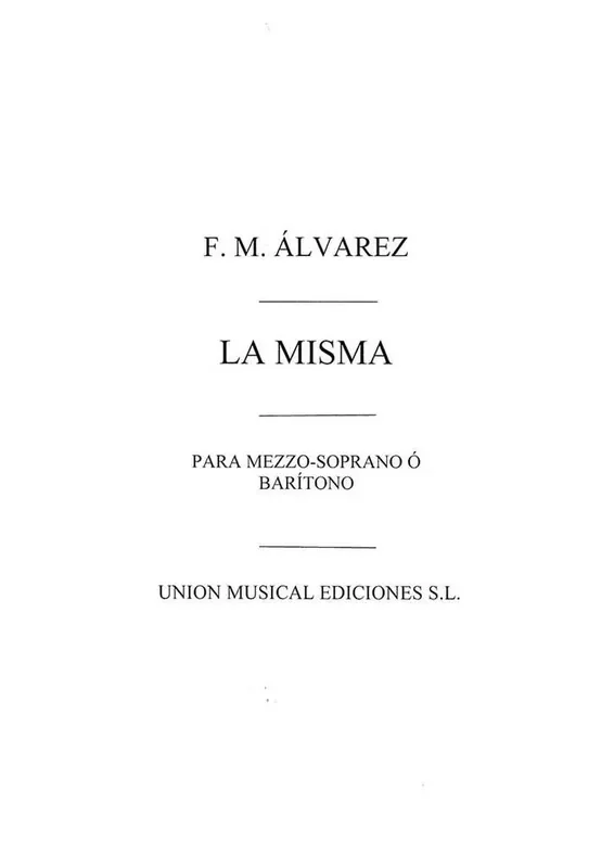 Alvarez A Granada for Mezzo-soprano Gesang Solo