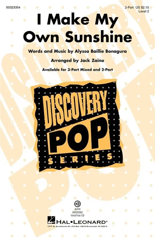 Alyssa Bonagura I Make My Own Sunshine (Arr. Jack Zaino) Frauenchor mit Begleitung