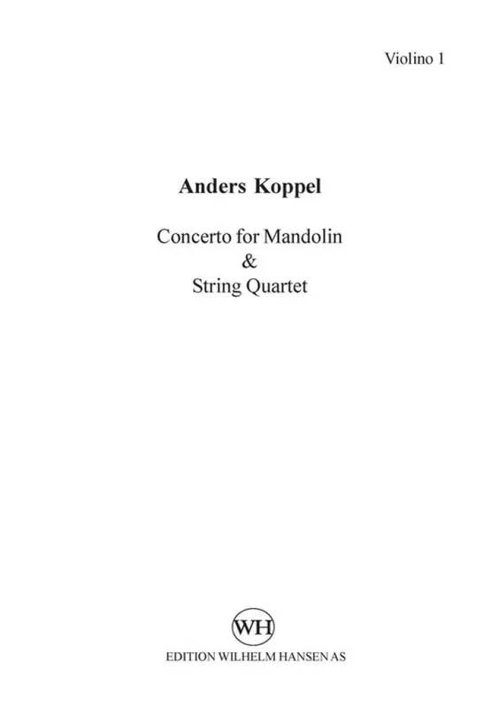 Anders Koppel Concerto For Mandolin And String Quartet Kammerensemble