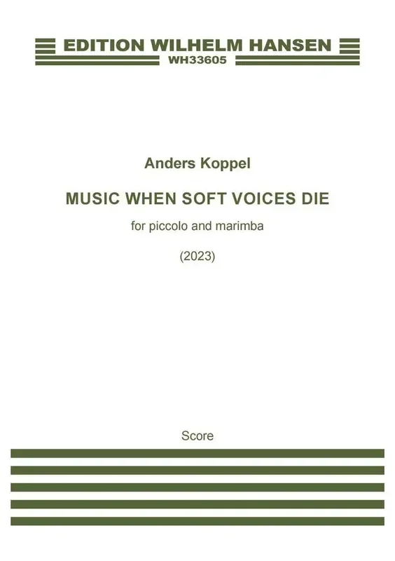 Anders Koppel Music When Soft Voices Die Gemischtes Duett