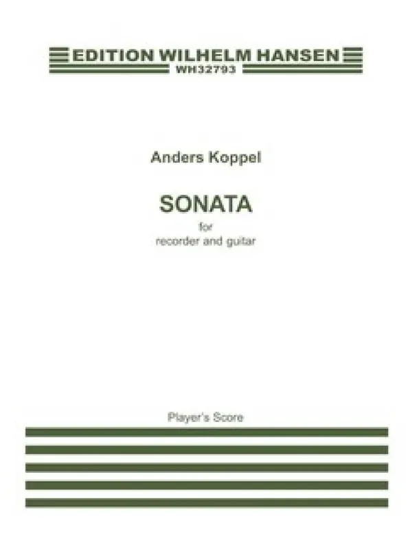 Anders Koppel Sonata For Recorder And Guitar Gemischtes Duett