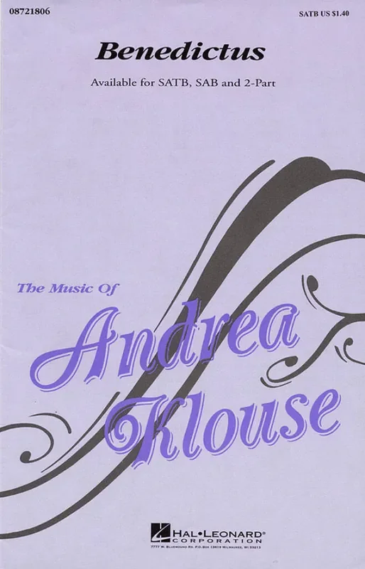 Andrea Klouse Benedictus Gemischter Chor mit Begleitung
