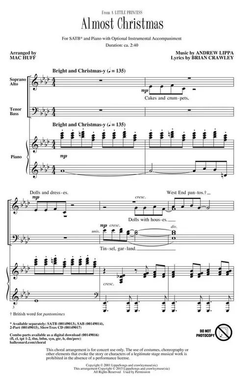 Andrew Lippa Almost Christmas (Arr. Mac Huff) Gemischter Chor mit Begleitung