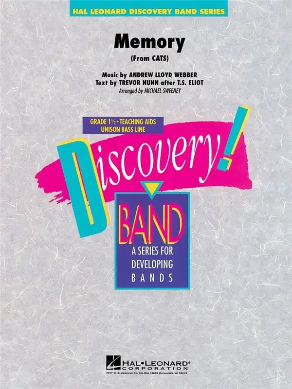 Andrew Lloyd Webber Memory (from Cats) (Arr. Michael Sweeney) Blasorchester