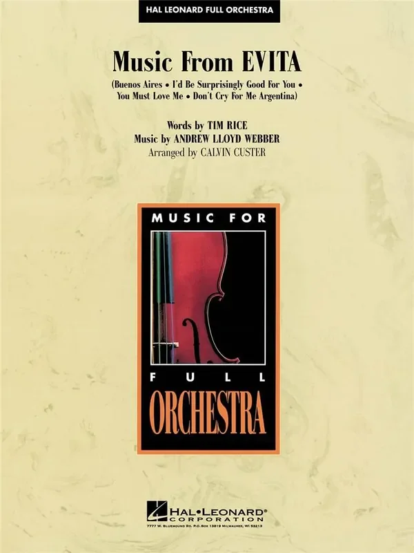 Andrew Lloyd Webber Music from Evita (Arr. Calvin Custer) Orchester