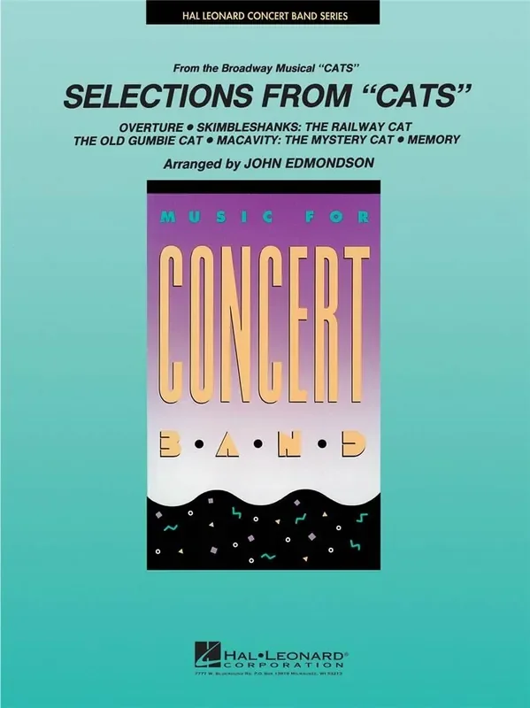 Andrew Lloyd Webber Selections from Cats (Arr. John Edmondson) Blasorchester