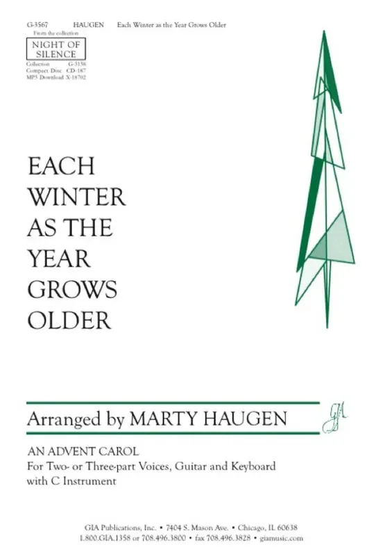 Annabeth Gay Each Winter As the Year Grows Older Gemischter Chor mit Klavier/Orgel