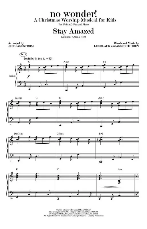 Annette Oden No Wonder! (Arr. Jeff Sandstrom) Gemischter Chor mit Begleitung