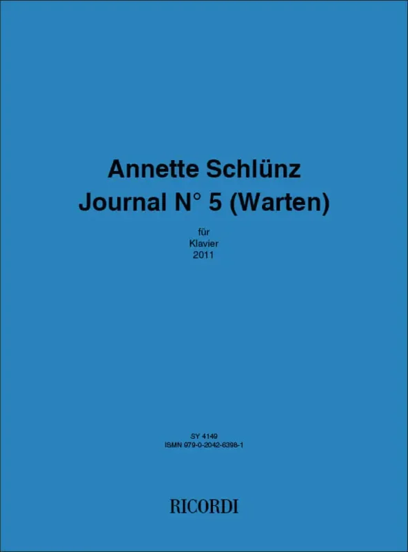 Annette Schlünz Schlünz, Annette Journal No 5 (Warten)