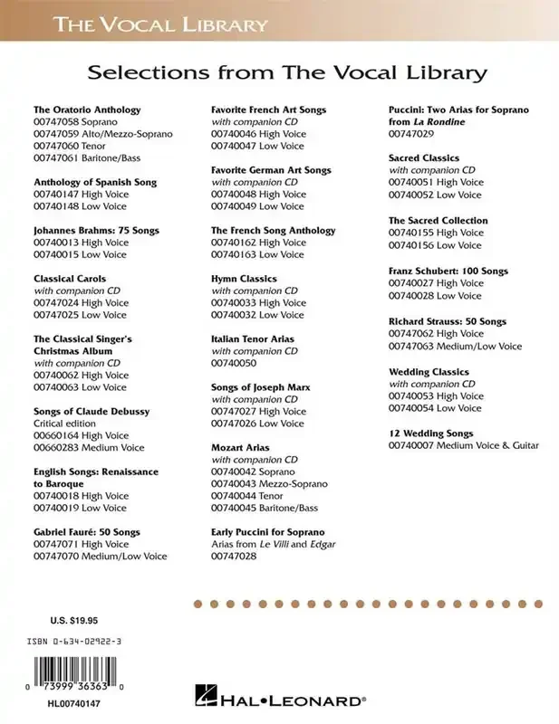 Anthology of Spanish Song (Arr. Maria Di Palma) Gesang Solo