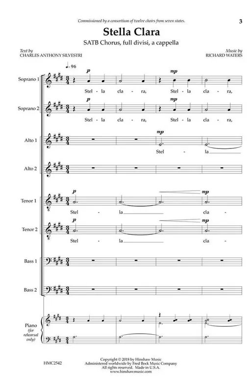 Anthony Silvestri Stella Clara Gemischter Chor mit Begleitung