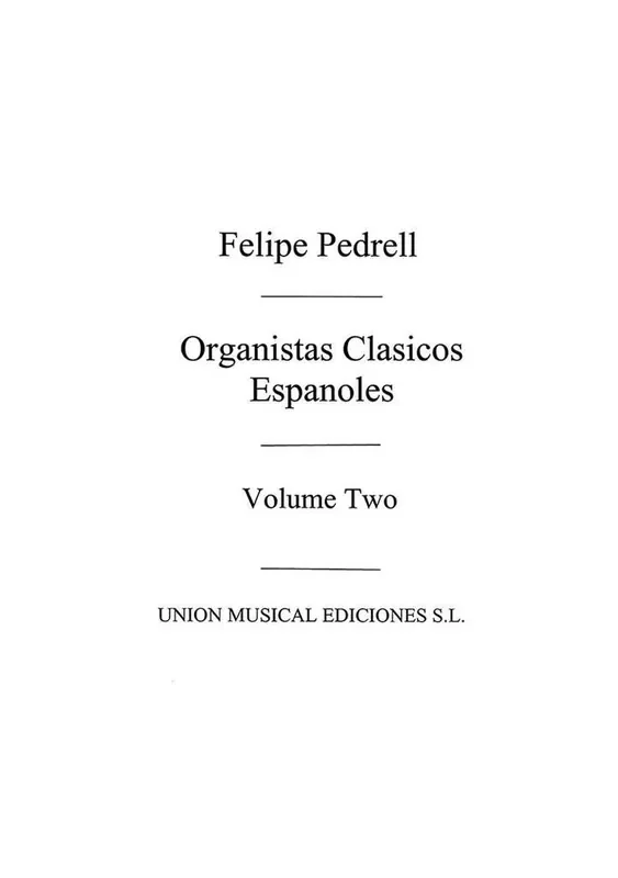Antologia De Organistas Clasicos Vol.2 Orgel