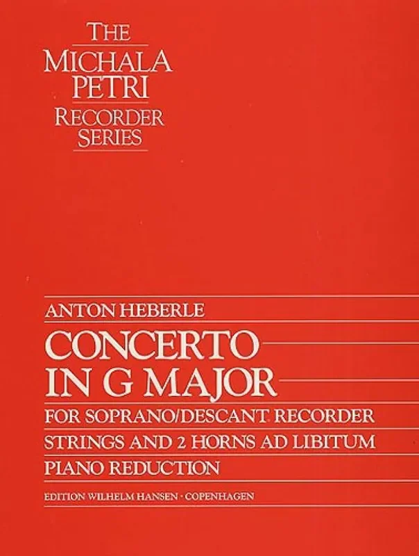 Anton Heberle Concerto In G Major Blockflöte