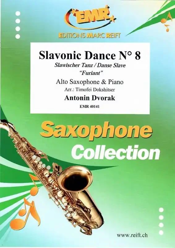 Antonin Dvorak Slavonic Dance No. 8 Altsaxophon mit Begleitung