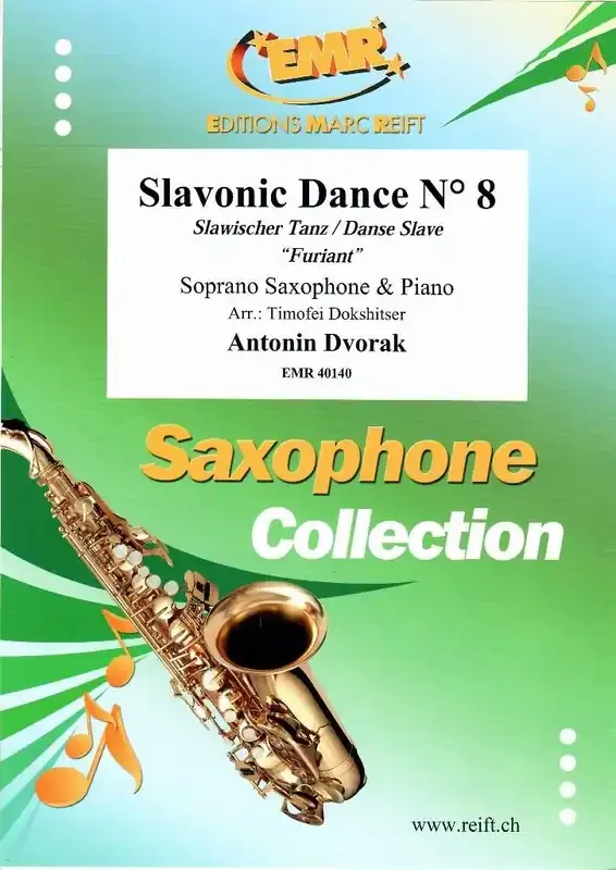 Antonin Dvorak Slavonic Dance No. 8 Sopransaxophon mit Begleitung