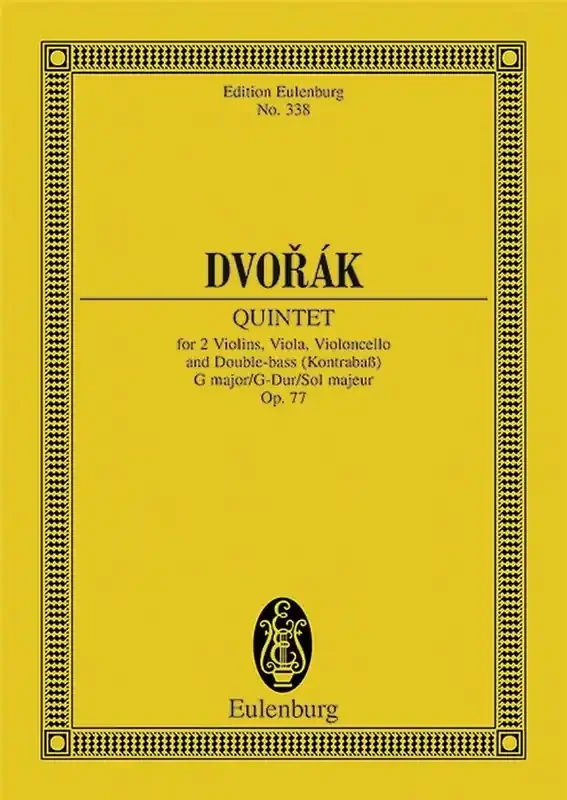 Antonín Dvořák String Quintet In G Major Op. 77 B 49 Streichquartett