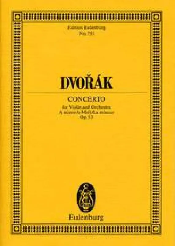 Antonín Dvořák Violin Concerto In A Minor Op. 53 B 108 Orchester