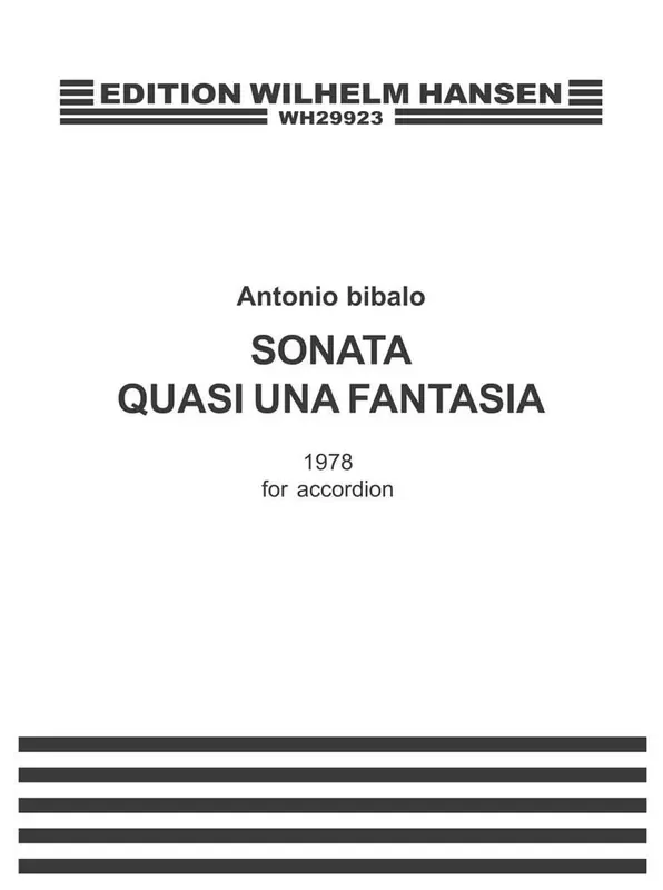Antonio Bibalo Sonata Quasi Una Fantasia Akkordeon Solo