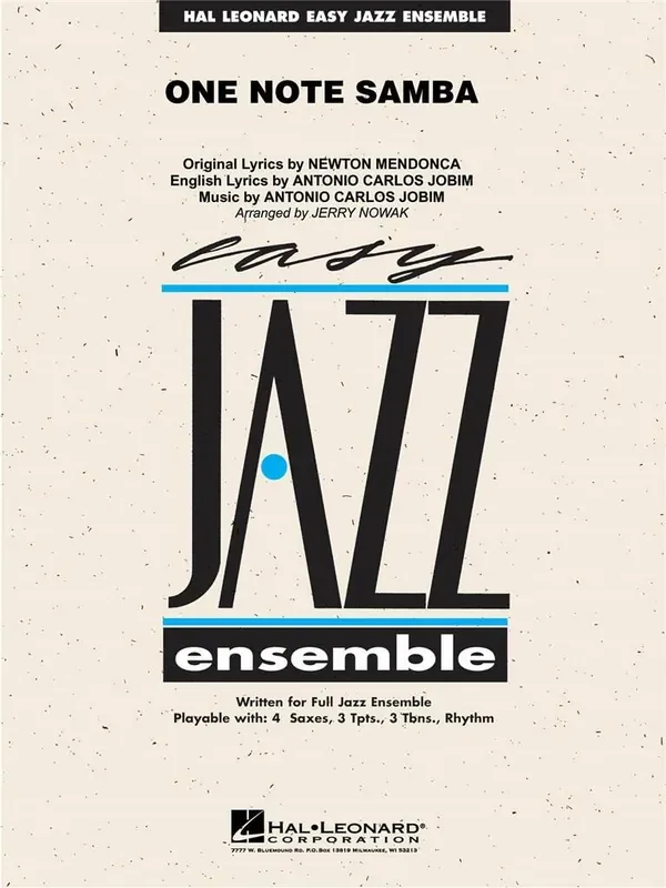 Antonio Carlos Jobim One Note Samba (Arr. Jerry Nowak) Jazz Ensemble
