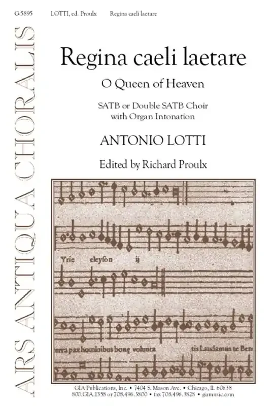 Antonio Lotti Regina Caeli Laetare Gemischter Chor mit Begleitung