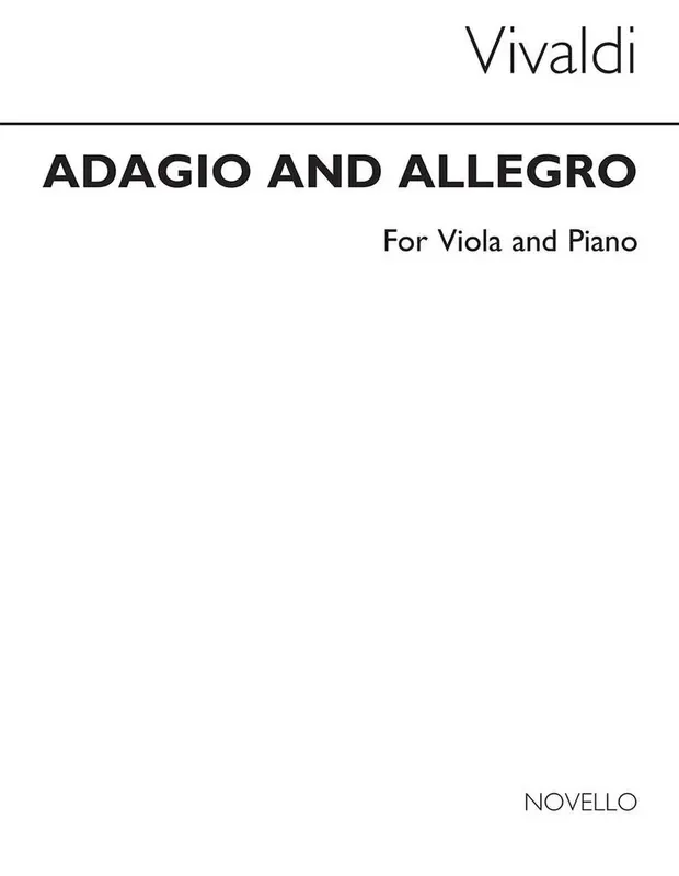 Antonio Vivaldi Vivaldi Adagio And Allegro Viola/Pf Viola mit Begleitung
