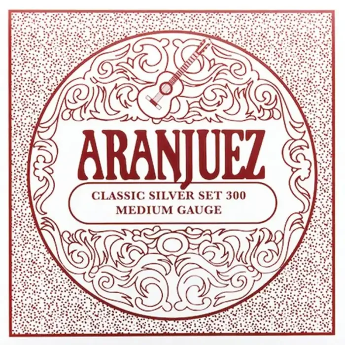 Aranjuez Classic Silver string set for classic guitar, Calibrada nylon trebles & silverplated wound basses, medium gauge