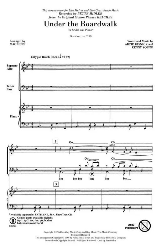 Artie Resnick Under the Boardwalk (IPAK) (Arr. Mac Huff) Gemischter Chor mit Begleitung