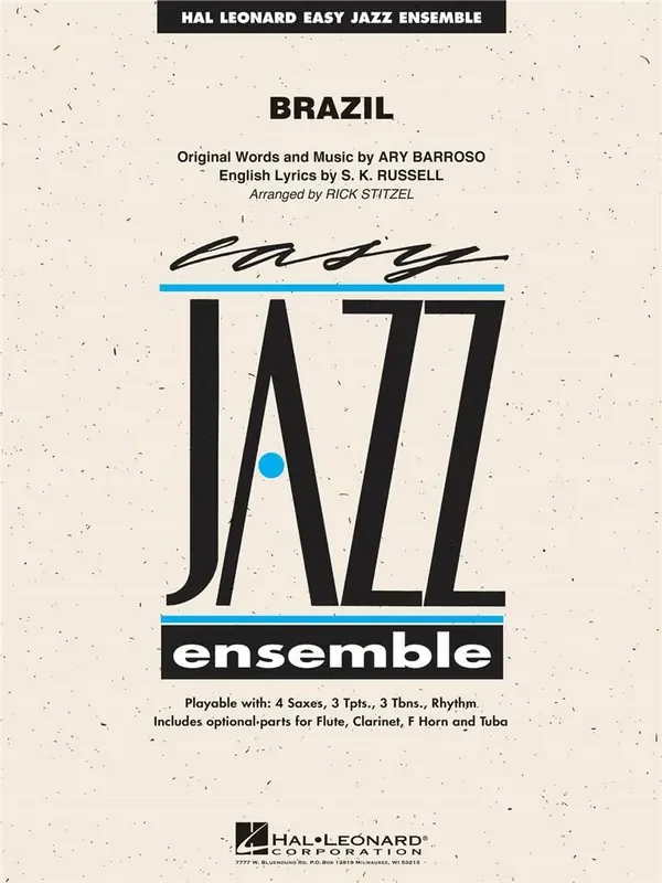 Ary Barroso Brazil (Arr. Rick Stitzel) Jazz Ensemble