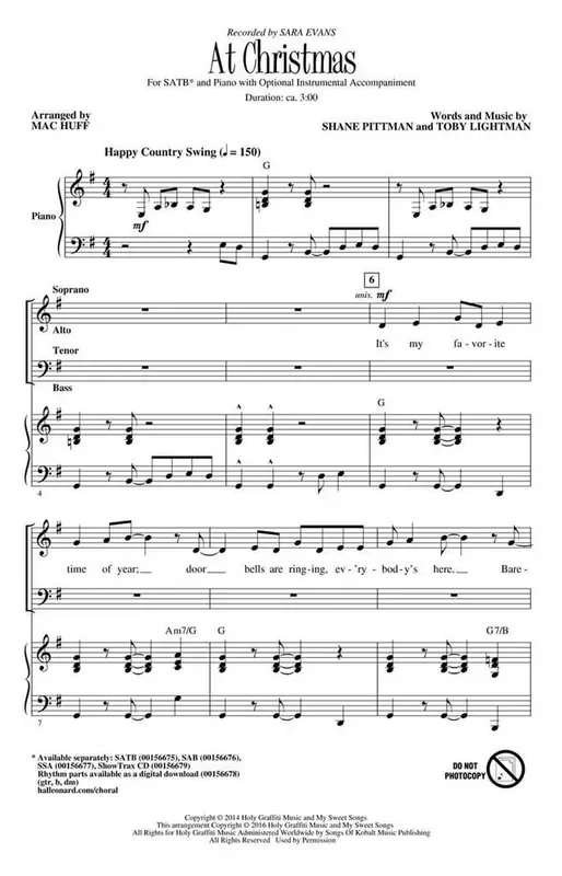 At Christmas (Arr. Mac Huff) Gemischter Chor mit Begleitung