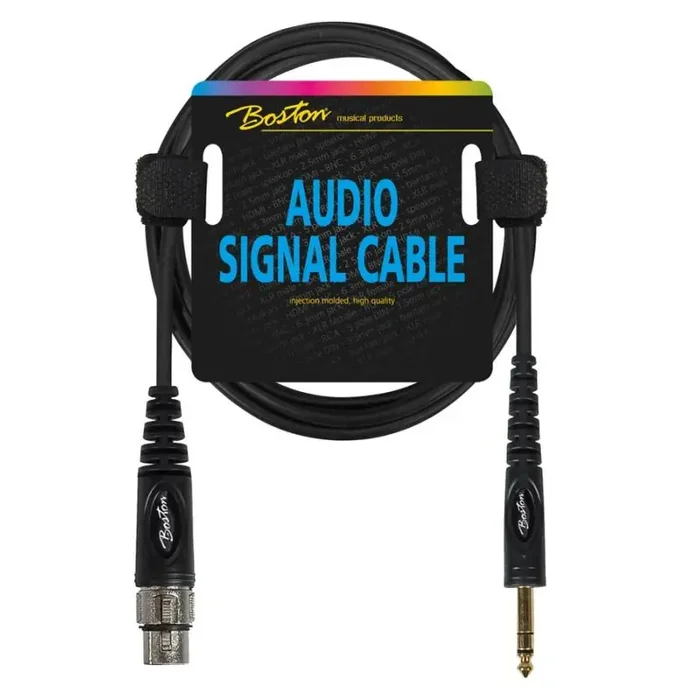 Audio signaalkabel, XLR female naar 6.3mm jack stereo, 3 meter