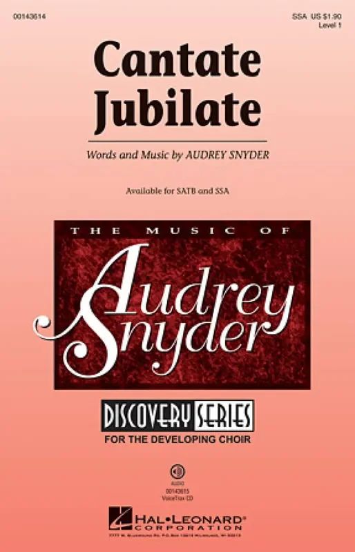 Audrey Snyder Cantate Jubilate Frauenchor mit Begleitung