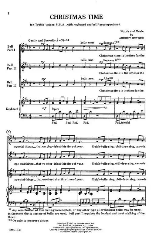 Audrey Snyder Christmas Time (Arr. Audrey Snyder) Frauenchor mit Begleitung
