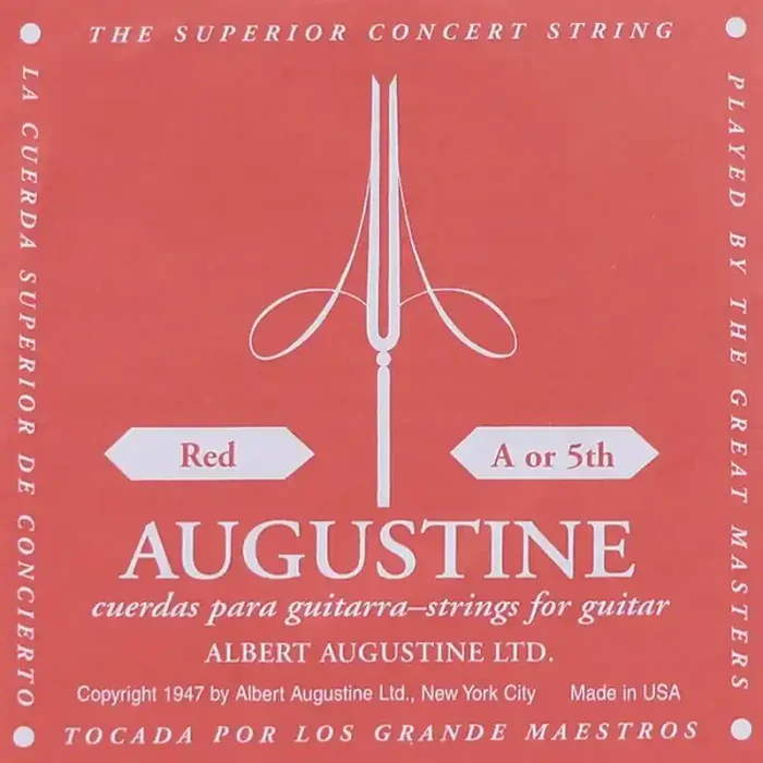 Augustine Red Label A-5 snaar voor klassieke gitaar, silverplated wound nylon, hard tension