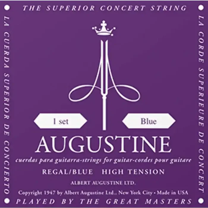 Augustine Regal Blue string set classic, extra high tension trebles & high tension basses